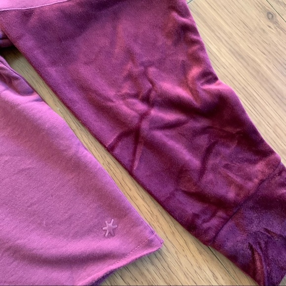 Splendid maroon velvet cropped sweatshirt - Picture 6 of 11